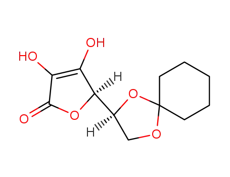 Molecular Structure of 6614-52-4 ((+)-5,6-o-Cyclohexylidene-l-ascorbic acid)