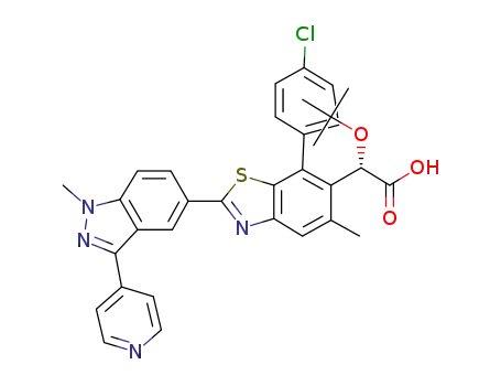 (S)-2-tert-butoxy-2-(7-(4-chlorophenyl)-5-methyl-2-(1-methyl-3-(pyridin-4-yl)-1H-indazol-5-yl)benzo[d]thiazol-6-yl)acetic acid