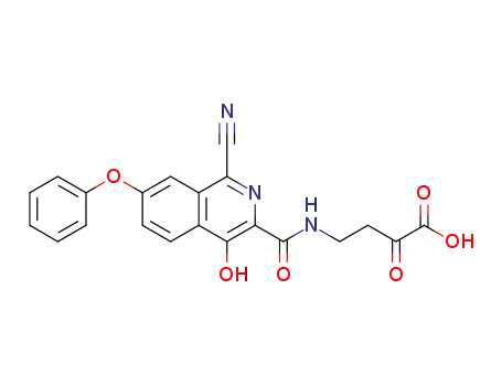4-(1-cyano-4-hydroxy-7-phenoxyisoquinoline-3-carboxamido)-2-oxobutanoic acid