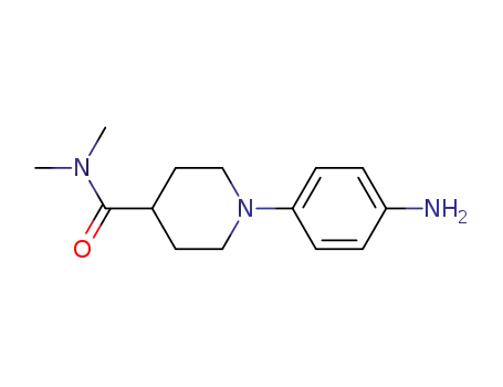 Molecular Structure of 1122710-23-9 (1-(4-aminophenyl)-N,N-dimethyl-4-piperidinecarboxamide)