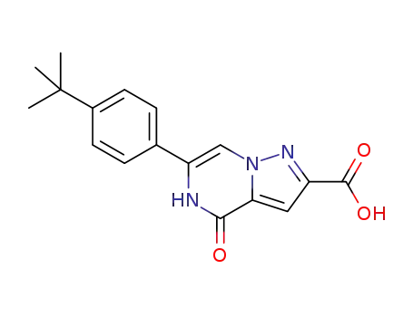 6-(4-tert-butyl-phenyl)-4-oxo-4,5-dihydro-pyrazolo[1,5-a]pyrazine-2-carboxylic acid