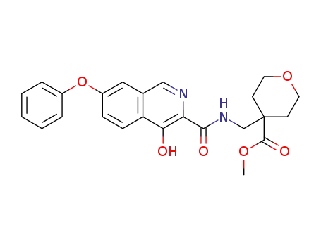 4-{[(4-hydroxy-7-phenoxyisoquinoline-3-carbonyl)amino]methyl}tetrahydropyran-4-carboxylic acid methyl ester