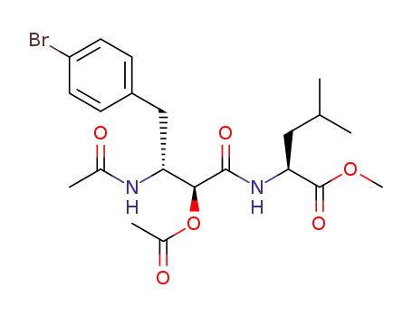 Molecular Structure of 1459703-81-1 ((S)-methyl 2-((2S,3R)-3-acetamido-2-acetoxy-4-(4-bromophenyl)butanamido)-4-methylpentanoate)