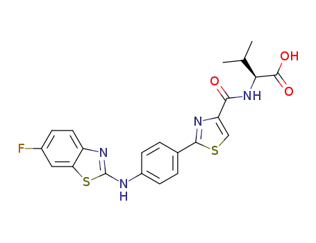 2-(2-(4-((6-fluorobenzo[d]thiazol-2-yl)amino)phenyl)thiazole-4-carboxamido)-3-methylbutanoic acid