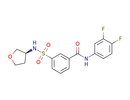 N-(3,4-difluorophenyl)-3-[[(3S)-tetrahydrofuran-3-yl]sulfamoyl]benzamide