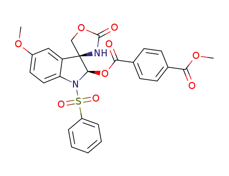 (2R,3S)-5-methoxy-2'-oxo-1-(phenylsulfonyl)spiro[indoline-3,4'-oxazolidine]-2-yl methyl terephthalate