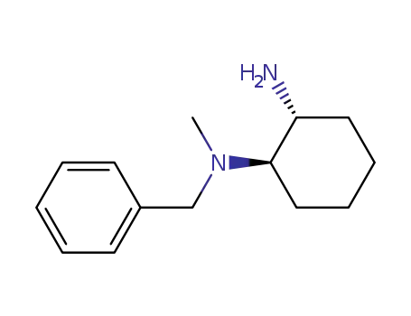 Molecular Structure of 834917-67-8 (1,2-Cyclohexanediamine, N-methyl-N-(phenylmethyl)-, (1R,2R)-)