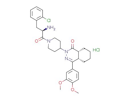 (4aS,8aR)-2-{1-[(2R)-2-amino-3-(2-chlorophenyl)propanoyl]piperidin-4-yl}-4-(3,4-dimethoxyphenyl)-4a,5,6,7,8,8a-hexahydrophthalazin-1(2H)-one hydrochloride