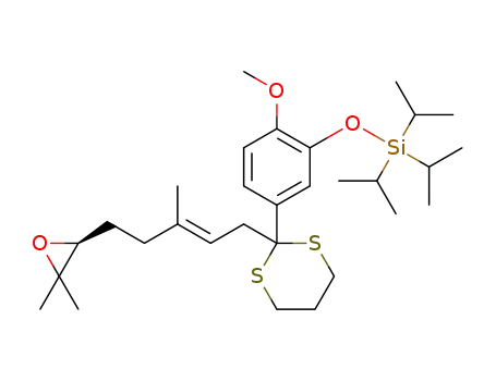 (2-methoxy-5-(2-((E)-3-methyl-5-((S)-3,3-dimethyloxiran-2-yl)pent-2-enyl)-1,3-dithian-2-yl)phenoxy)triisopropylsilane