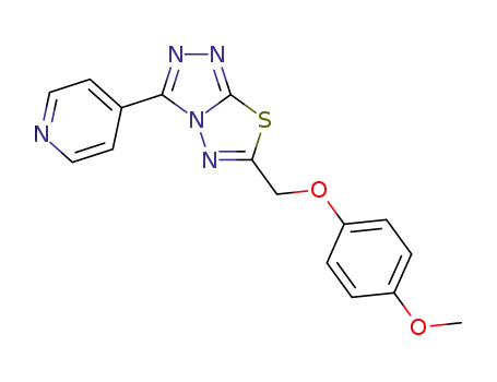 Molecular Structure of 1438398-32-3 (6-[(4-methoxyphenoxy)methyl]-3-(4-pyridinyl)[1,2,4]triazolo[3,4-b][1,3,4]thiadiazole)