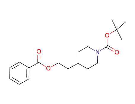 Molecular Structure of 1012802-95-7 (tert-butyl 4-(2-(benzoyloxy)ethyl)piperidine-1-carboxylate)