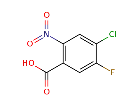 Molecular Structure of 129951-45-7 (4-Chloro-5-fluoro-2-nitrobenzoic Acid)