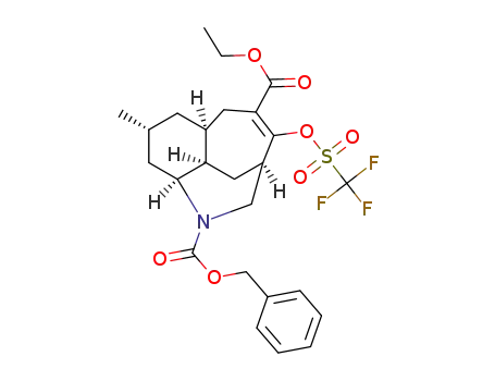(1S,3R,4aS,8R,9aR)-11-benzyl 6-ethyl 3-methyl-7-(((trifluoromethyl)sulfonyl)oxy)-2,3,4,4a,5,8,9,9a-octahydro-1H-1,8-(epiminomethano)benzo[7]annulene-6,11-dicarboxylate