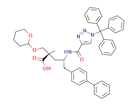 (2S,4R)-5-biphenyl-4-yl-2-methyl-2-(tetrahydropyran-2-yloxymethyl)-4-[(1-trityl-1H-1,2,3-triazole-4-carbonyl)amino]pentanoic acid