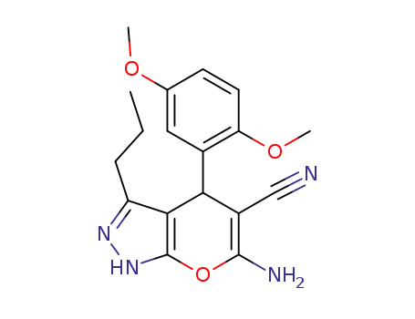 6-amino-4-(2,5-dimethoxyphenyl)-3-propyl-1,4-dihydropyrano[2,3-c]pyrazole-5-carbonitrile