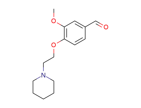 Molecular Structure of 46995-88-4 (3-METHOXY-4-(2-PIPERIDIN-1-YL-ETHOXY)-BENZALDEHYDE)
