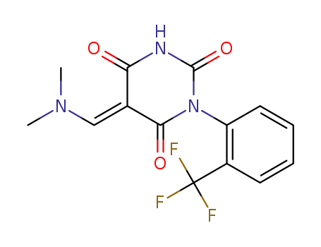 (E)-5-((dimethylamino)methylene)-1-(2-(trifluoromethyl)phenyl)pyrimidine-2,4,6-trione