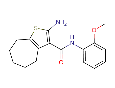 2-AMINO-N-(2-METHOXYPHENYL)-5,6,7,8-TETRAHYDRO-4H-CYCLOHEPTA[B]THIOPHENE-3-CARBOXAMIDE