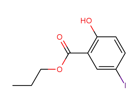 Molecular Structure of 15125-86-7 (Propyl 2-hydroxy-5-iodobenzoate)