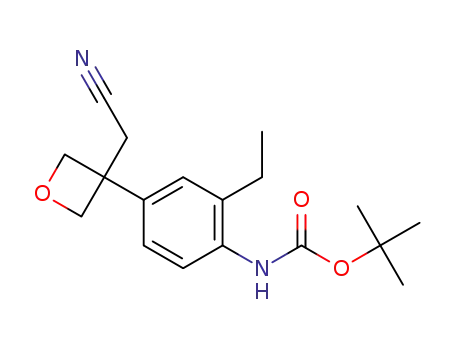 [4-(3-cyanomethyloxetan-3-yl)-2-ethylphenyl]carbamic acid tert-butyl ester
