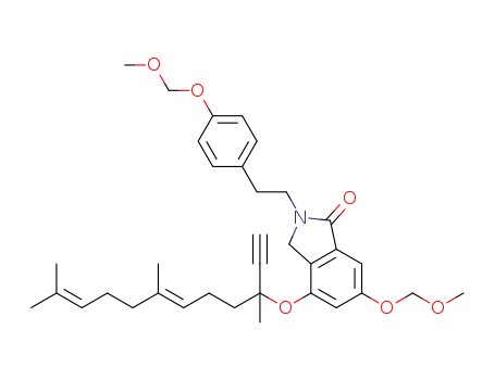 (E)-4-(1-ethynyl-1,5,9-trimethyldeca-4,8-dienyloxy)-6-methoxymethoxy-2-[2-(4-methoxymethoxyphenyl)ethyl]-2,3-dihydro-isoindol-1-one