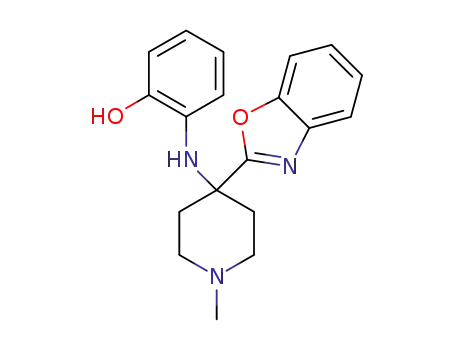 Molecular Structure of 1572383-01-7 (2-(4-(benzo[d]oxazol-2-yl)-1-methylpiperidin-4-ylamino)phenol)