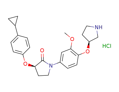 (R)-3-(4-cyclopropylphenoxy)-1-(3-methoxy-4-((S)-pyrrolidin-3-yloxy)phenyl)pyrrolidin-2-one hydrochloride