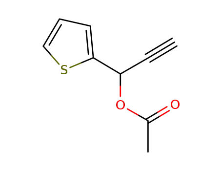 Molecular Structure of 38597-85-2 (2-Thiophenemethanol, a-ethynyl-, acetate)