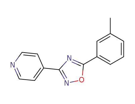 Molecular Structure of 88059-54-5 (Pyridine, 4-[5-(3-methylphenyl)-1,2,4-oxadiazol-3-yl]-)