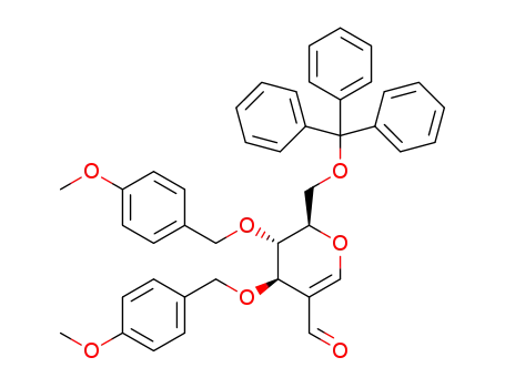 (2R,3S,4R)-3,4-bis((4-methoxybenzyl)oxy)-2-((trityloxy)methyl)-3,4-dihydro-2H-pyran-5-carbaldehyde