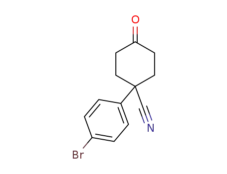 Molecular Structure of 65619-28-5 (4-CYANO-4-(4-BROMOPHENYL)CYCLOHEXANONE)