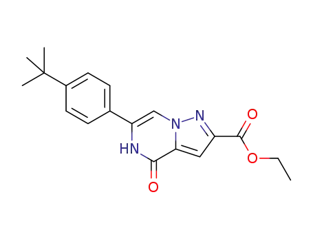 6-(4-tert-butyl-phenyl)-4-oxo-4,5-dihydro-pyrazolo[1,5-a]pyrazine-2-carboxylic acid ethyl ester