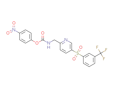 4-nitrophenyl N-[(5-[[3-(trifluoromethyl)benzene]sulfonyl]pyridin-2-yl)methyl]carbamate