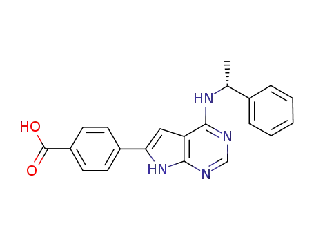 Benzoic acid,
4-[4-[[(1R)-1-phenylethyl]amino]-7H-pyrrolo[2,3-d]pyrimidin-6-yl]-