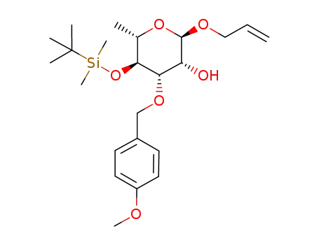 allyl 3-O-p-methoxybenzyl-4-O-tert-butyldimethylsilyl-α-L-rhamnopyranoside