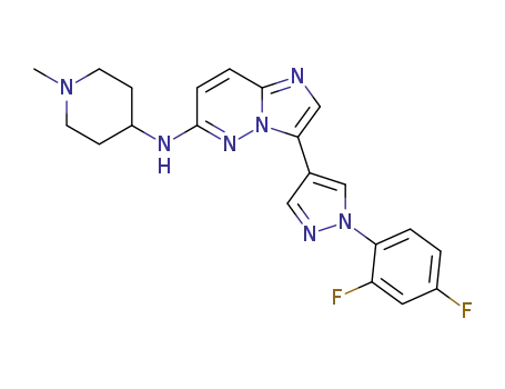 C<sub>21</sub>H<sub>21</sub>F<sub>2</sub>N<sub>7</sub>