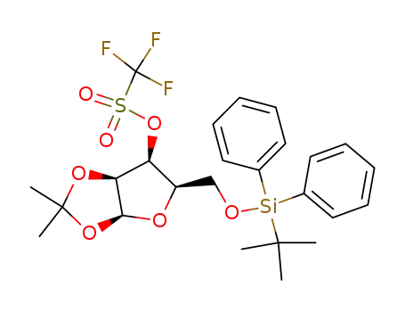 Trifluoro-methanesulfonic acid (3aS,5R,6S,6aS)-5-(tert-butyl-diphenyl-silanyloxymethyl)-2,2-dimethyl-tetrahydro-furo[2,3-d][1,3]dioxol-6-yl ester