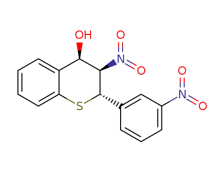 Molecular Structure of 1574615-40-9 ((2S,3R,4R)-3-nitro-2-(3-nitrophenyl)thiochroman-4-ol)