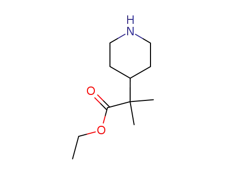 Molecular Structure of 167710-69-2 (2-Methyl-2-(piperidin-4-yl)propionic acid ethyl ester)