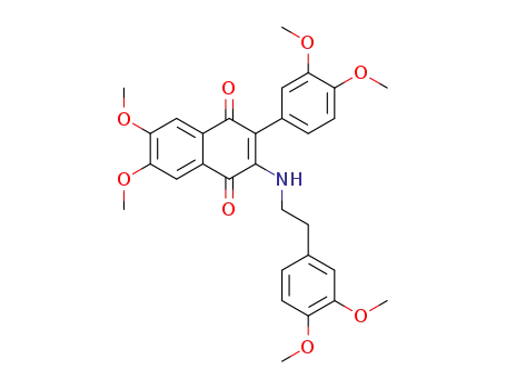 2-(3,4-dimethoxyphenyl)-3-[2-(3,4-dimethoxyphenyl)-ethylamino]-6,7-dimethoxy-[1,4]-naphthoquinone