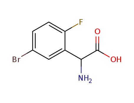 Molecular Structure of 318269-93-1 (amino(5-bromo-2-fluorophenyl)acetic acid)