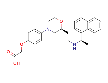 2-(4-(2-(2-(((R)-1-(naphthalen-1-yl)ethyl)amino)ethyl)morpholino)phenoxy)acetic acid