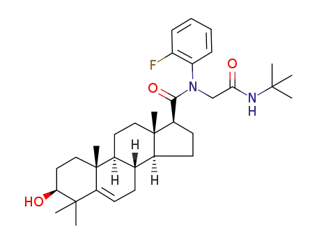 (17β)-N-((t-butylcarbamoyl)methyl)-N-(2-fluorophenyl)-4,4-dimethyl-3-hydroxyandrost-5-ene-17-carboxamide