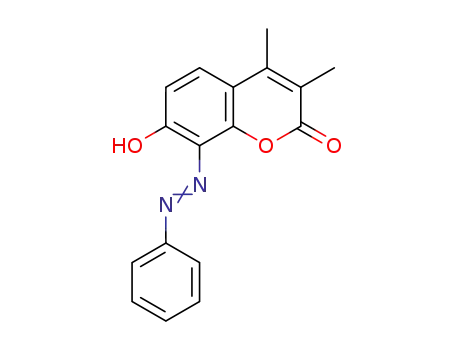 3,4-dimethyl-7-hydroxy-8-phenylazo-2H-1-benzopyran-2-one