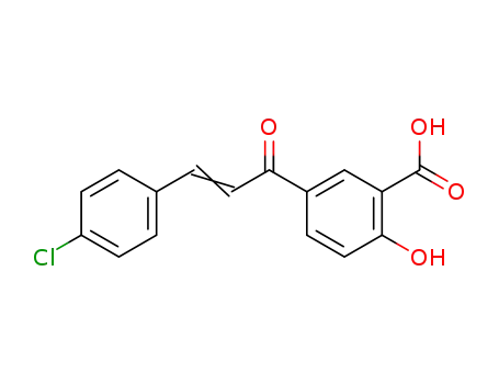 Molecular Structure of 33494-95-0 (5-(3-(4-chlorophenyl)acryloyl)-2-hydroxybenzoic acid)