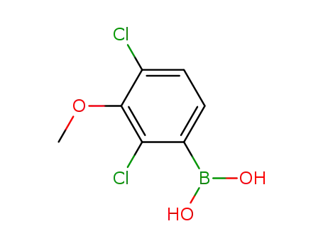 Molecular Structure of 944128-90-9 (2,4-DICHLORO-3-METHOXYPHENYLBORONIC ACID)