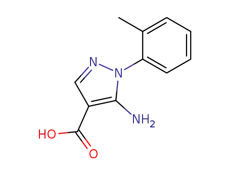 Molecular Structure of 14678-91-2 (5-AMINO-1-O-TOLYL-1H-PYRAZOLE-4-CARBOXYLIC ACID)