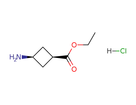 Molecular Structure of 957793-35-0 (cis-3-Aminocyclobutanecarboxylic  acid  ethyl  ester  hydrochloride)