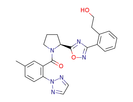 ((S)-2-{3-[2-(2-hydroxyethyl)phenyl]-[1,2,4]oxadiazol-5-yl}pyrrolidin-1-yl)-(5-methyl-2-[1,2,3]triazol-2-ylphenyl)methanone