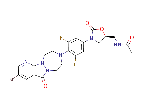 (S)-N-((3-(3,5-difluoro-4-(2-bromo-10-oxo-5,6,8,9-tetrahydro-10H-4,4b,7,9a-tetraazabenzo[a]azulen-7-yl)phenyl)-2-oxo-5-oxazolidinyl)methyl)acetamide